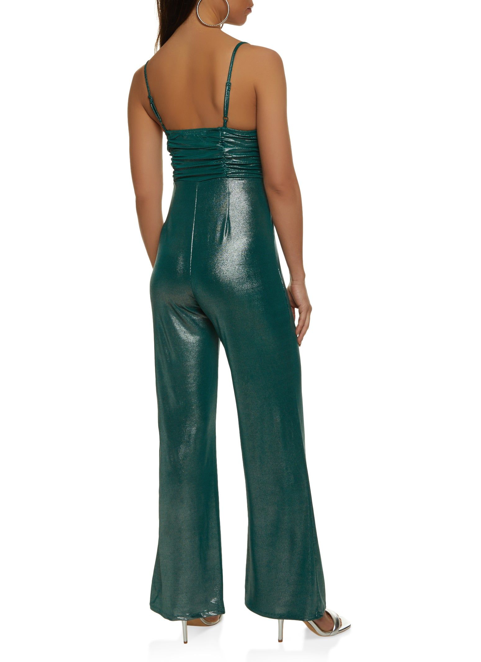 Lurex Keyhole Ruched Detail Wide Leg Jumpsuit sold by Rainbow product image thumbnail 2