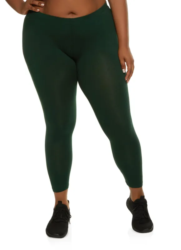 Plus Size Basic High Rise Leggings sold by Rainbow