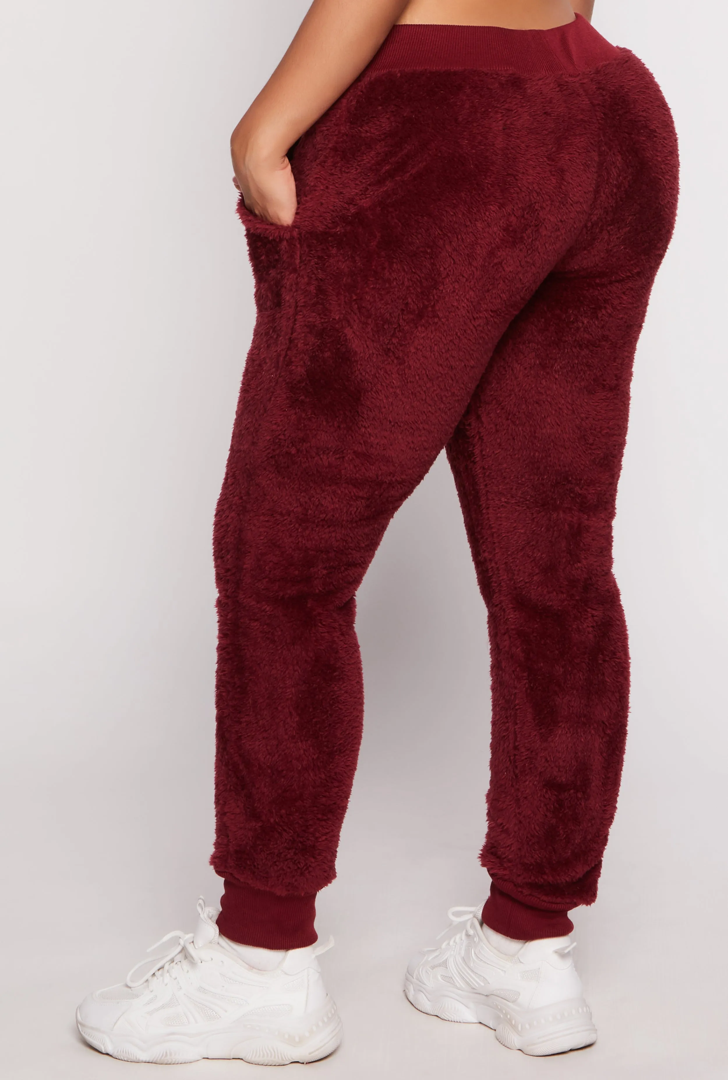 Solid Plush Drawstring Joggers sold by Rainbow product image thumbnail 3