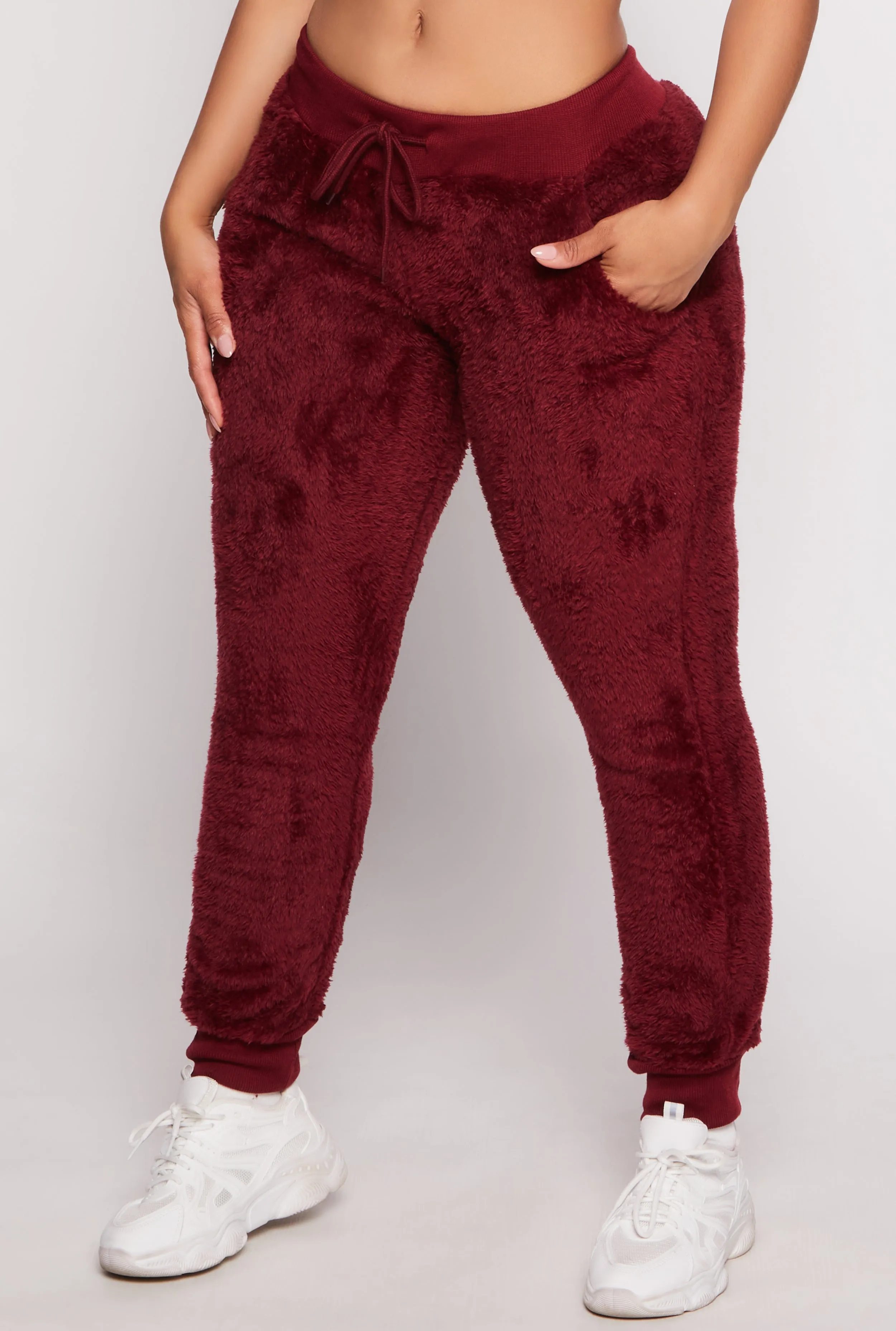 Solid Plush Drawstring Joggers sold by Rainbow product image thumbnail 2