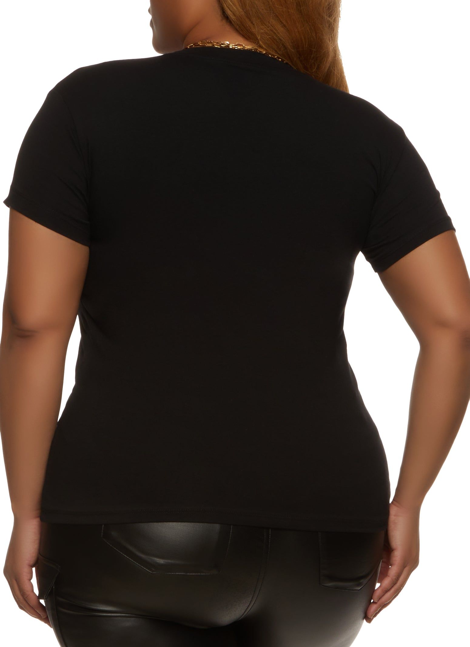 Plus Size Short Sleeve Crew Neck Tee sold by Rainbow product image thumbnail 2