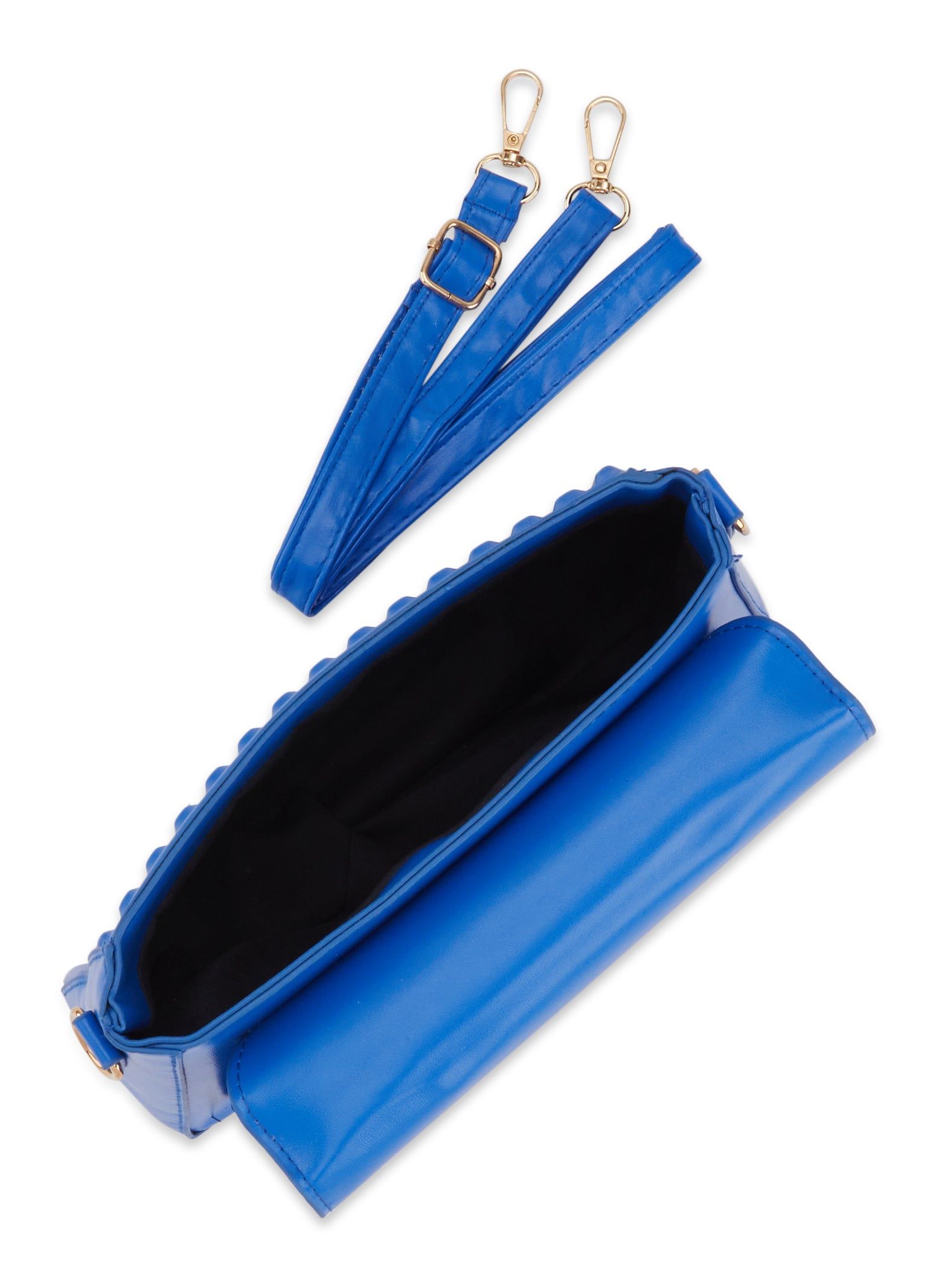 Faux Leather Quilted Flap Crossbody Bag sold by Rainbow product image thumbnail 5