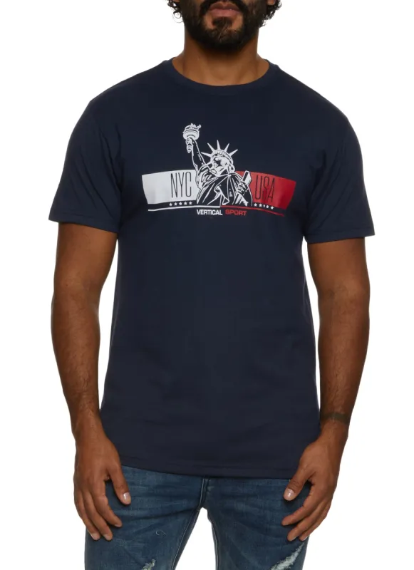 Mens NYC USA Graphic T Shirt sold by Rainbow