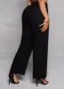 Linen Pleated High Waist Wide Leg Pants sold by Rainbow