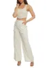 Linen Cropped Bustier Top sold by Rainbow