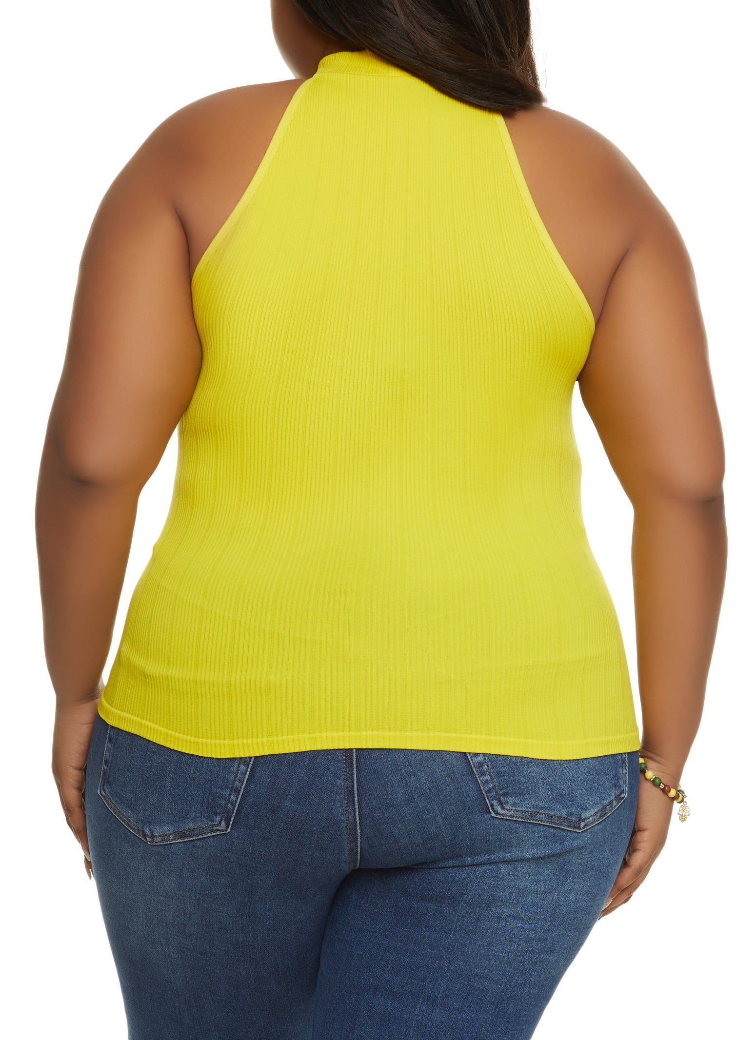 Plus Size Seamless Rib Knit Sleeveless Top sold by Rainbow product image thumbnail 2