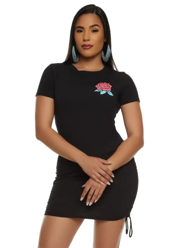 Floral You Are Beautiful Graphic T Shirt Dress sold by Rainbow