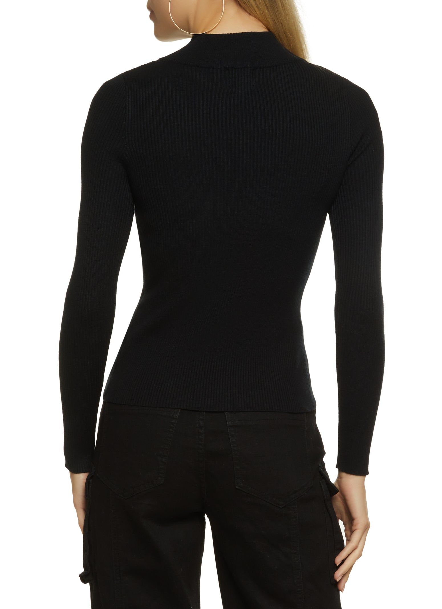 Ribbed Mock Neck Sweater sold by Rainbow product image thumbnail 2