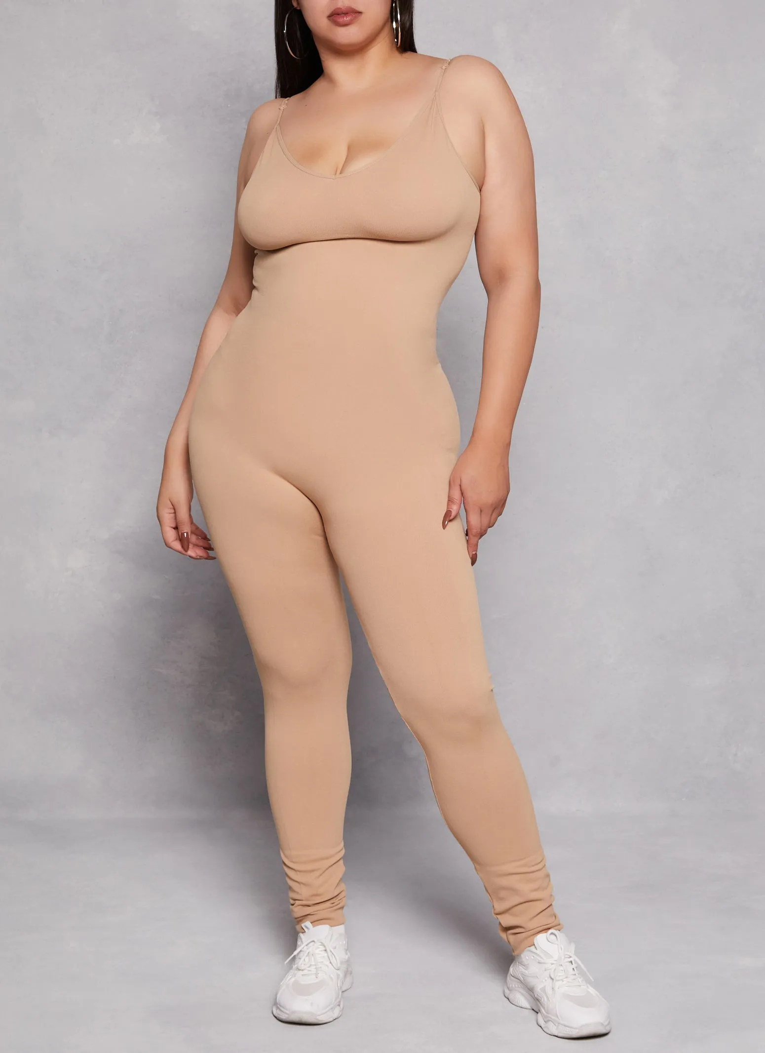 Plus Size V Neck Cami Catsuit sold by Rainbow product image thumbnail 2