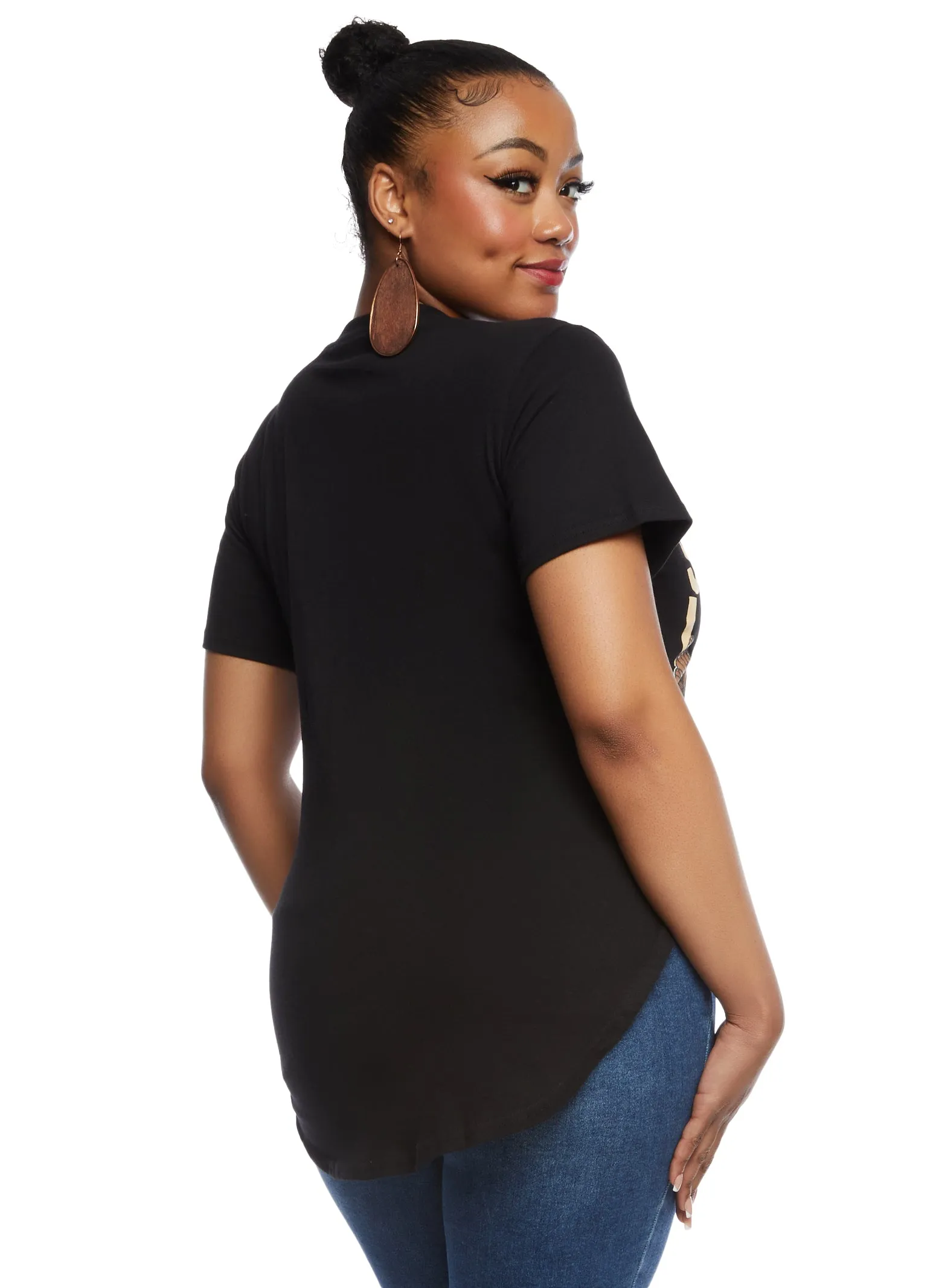 Plus Size God Says I Am Graphic High Low Tee sold by Rainbow product image thumbnail 3