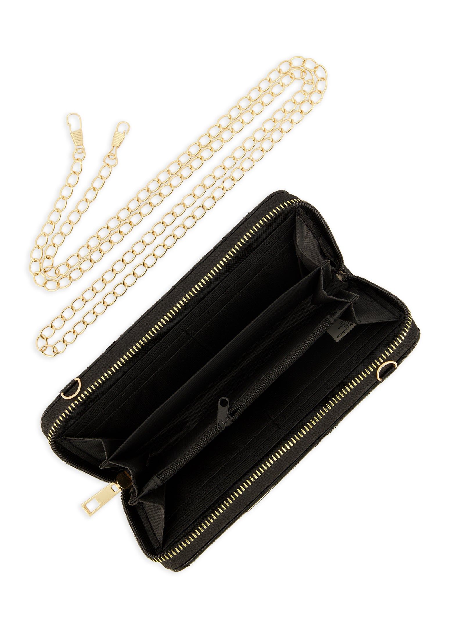 Floral Embossed Zip Crossbody Wallet sold by Rainbow product image thumbnail 5