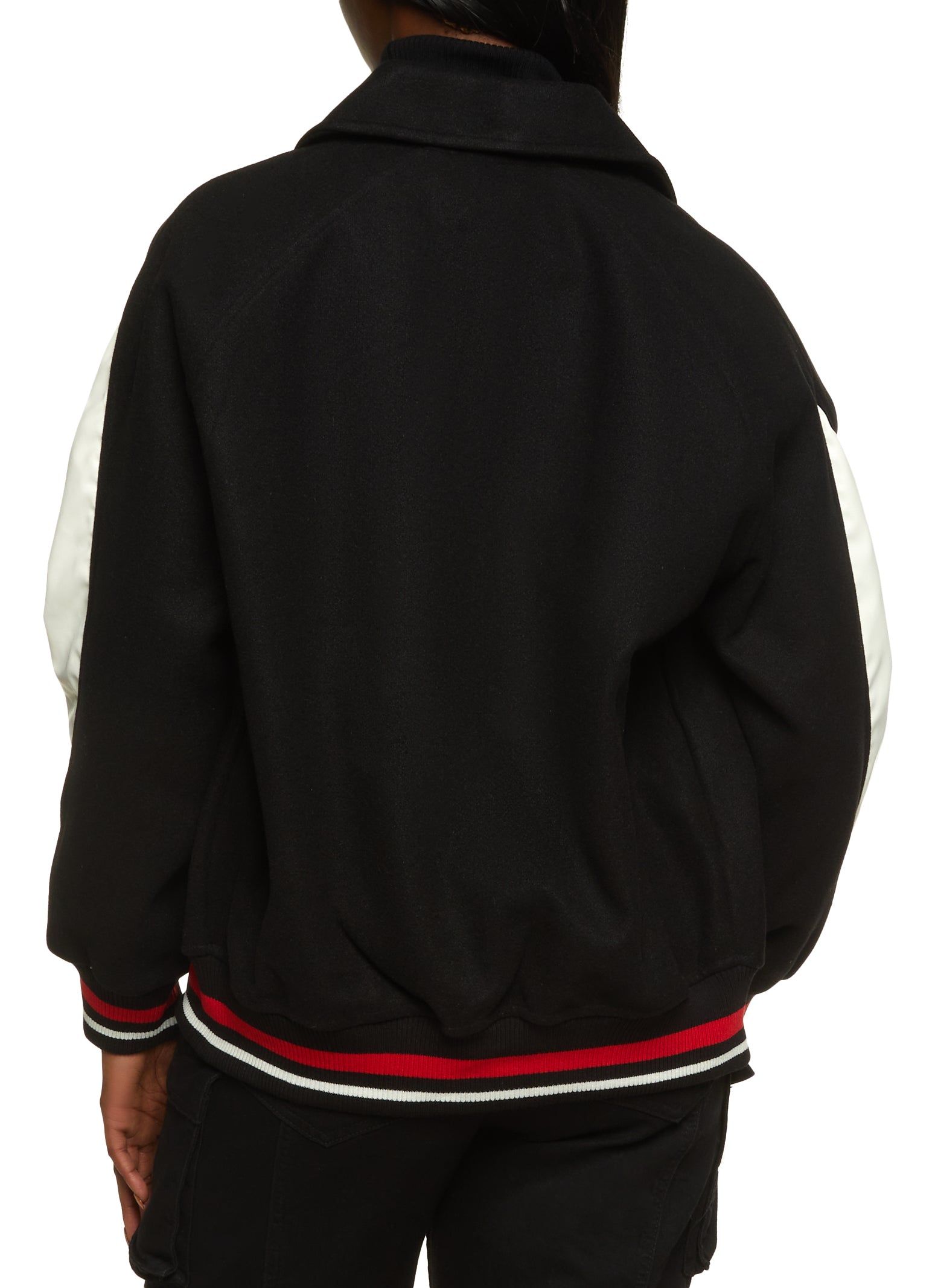 Collared NY Chenille Patch Varsity Jacket sold by Rainbow product image thumbnail 3