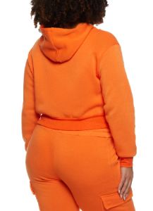 Plus Size Cropped Hoodie sold by Rainbow