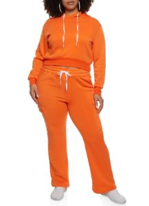 Plus Size Cropped Hoodie sold by Rainbow