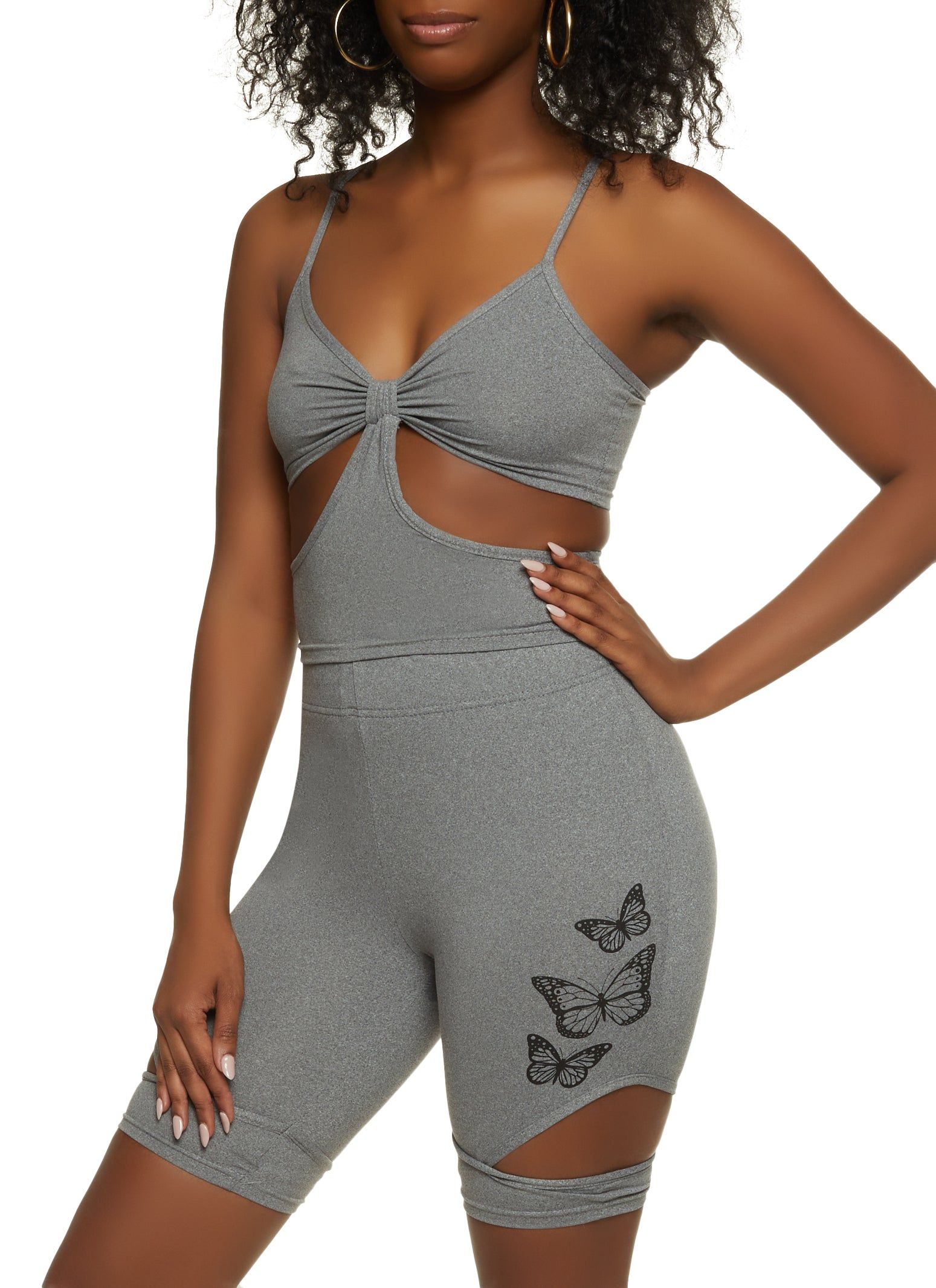 Cut Out Ruched Crop Top sold by Rainbow product image thumbnail 2