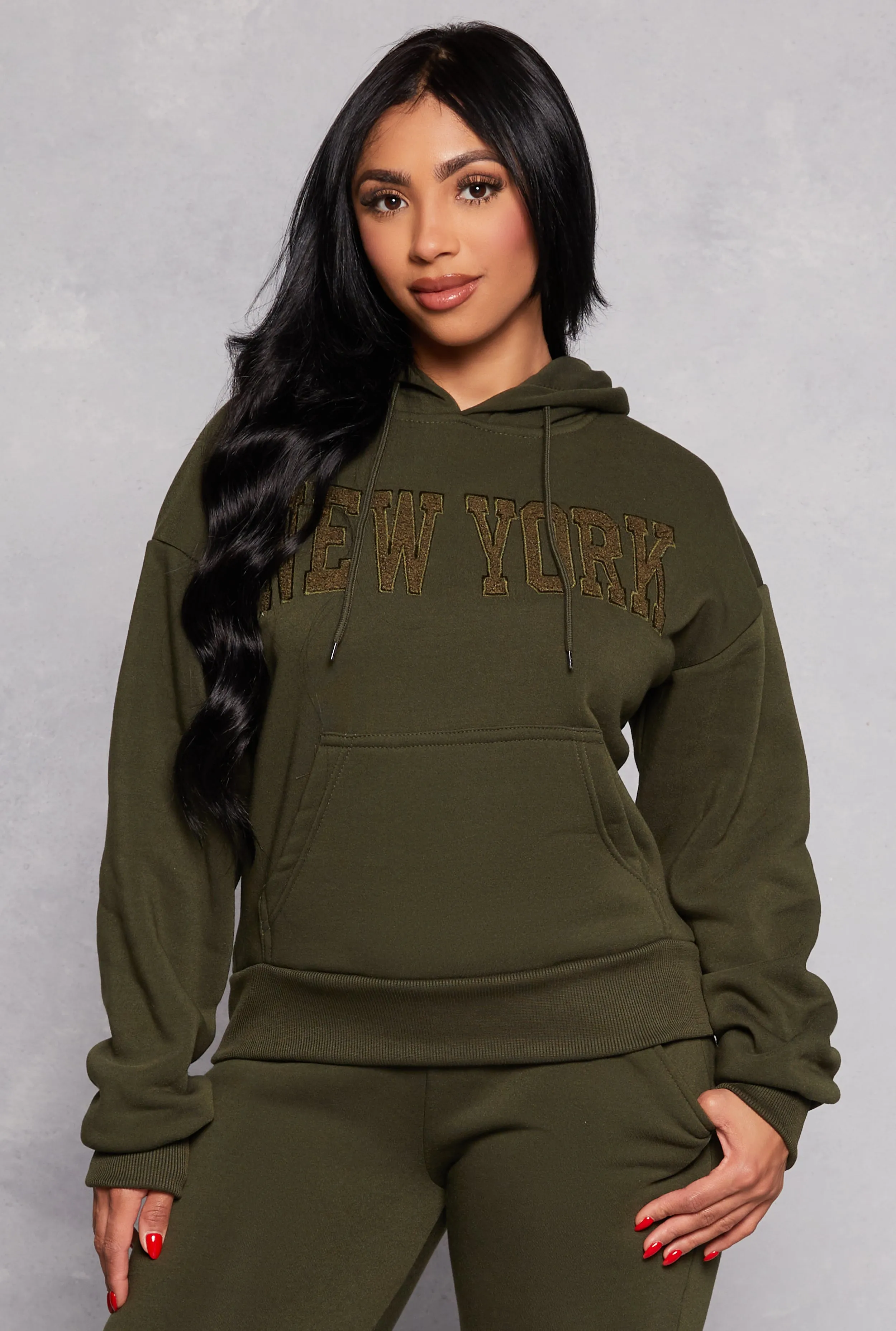 Fleece New York Pullover Hoodie sold by Rainbow