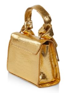 Faux Croc Convertible Top Handle Crossbody Bag sold by Rainbow