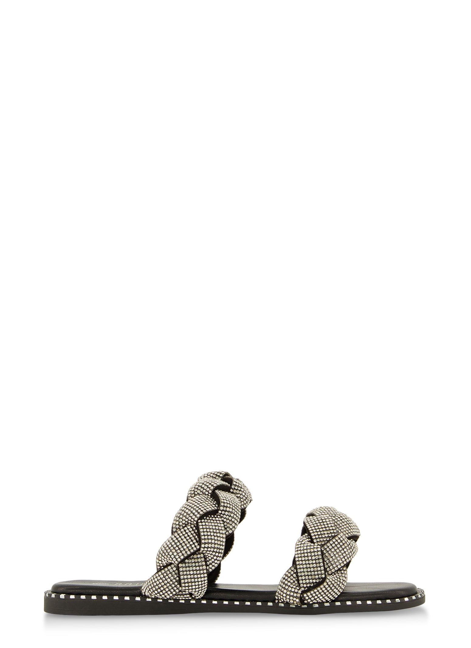 Rhinestone Double Braided Band Slide Sandals sold by Rainbow product image thumbnail 2