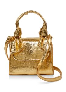 Faux Croc Convertible Top Handle Crossbody Bag sold by Rainbow