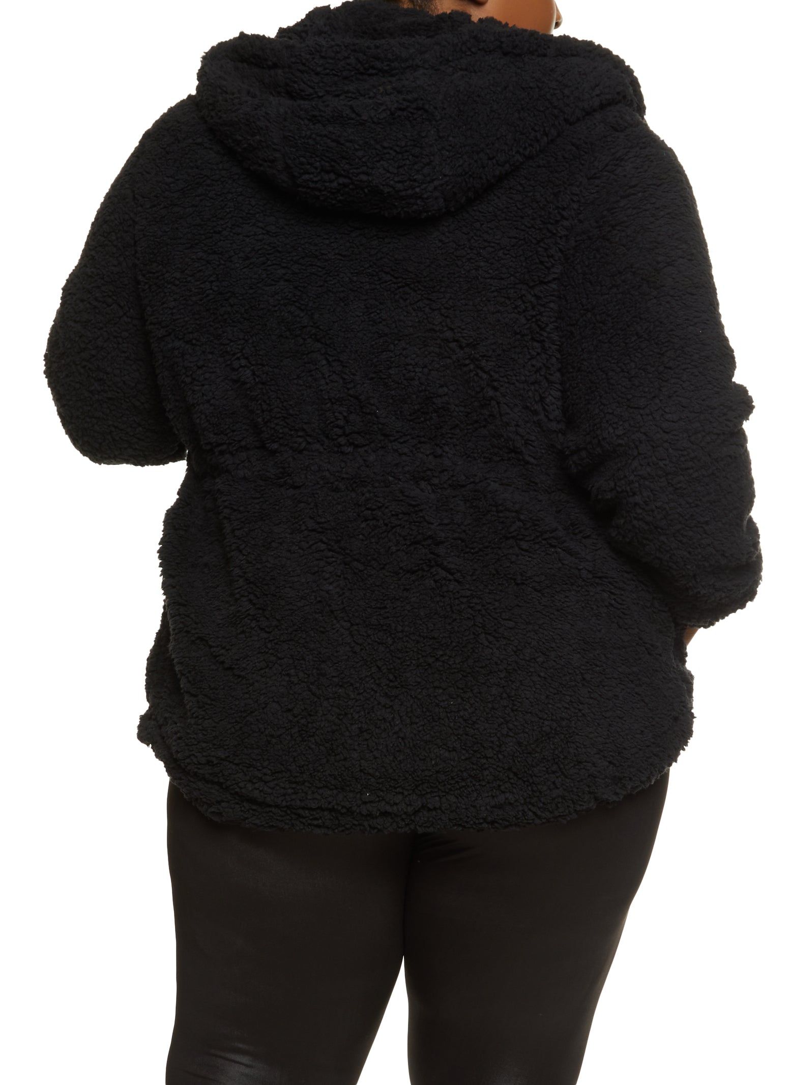 Plus Size Sherpa Hooded Jacket sold by Rainbow product image thumbnail 3