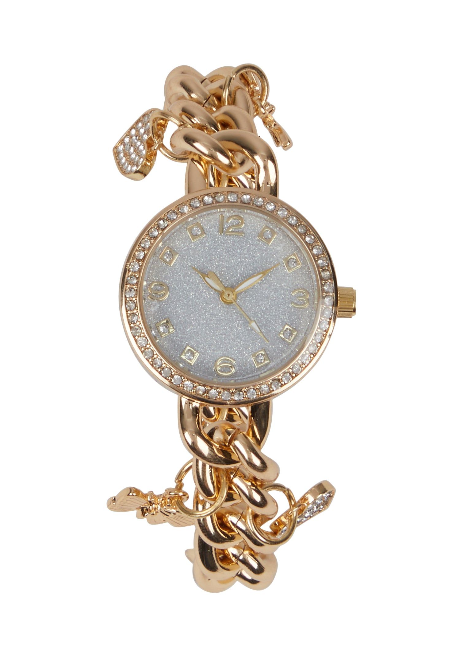 Heart Butterfly Charm Bracelet Analog Watch sold by Rainbow product image thumbnail 2