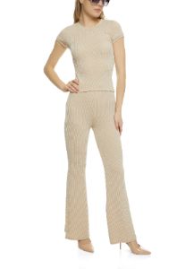 Ribbed Crew Neck Top sold by Rainbow