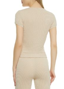 Ribbed Crew Neck Top sold by Rainbow