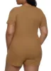 Plus Size Snap Button Front Pajama Romper sold by Rainbow