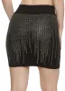 Seamless Ribbed Rhinestone Mini Skirt sold by Rainbow