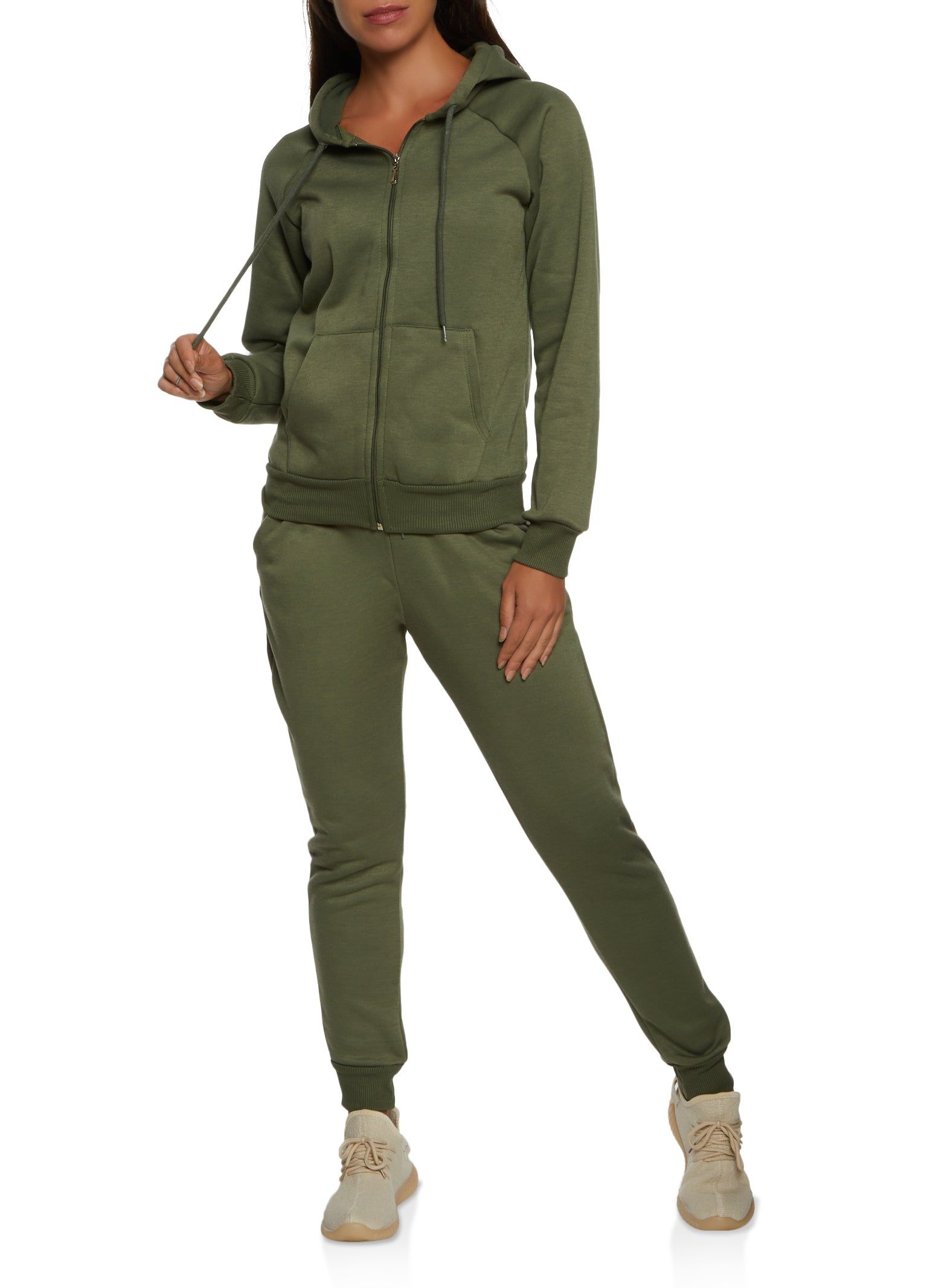 Basic Fleece Zip Front Hoodie sold by Rainbow product image thumbnail 2