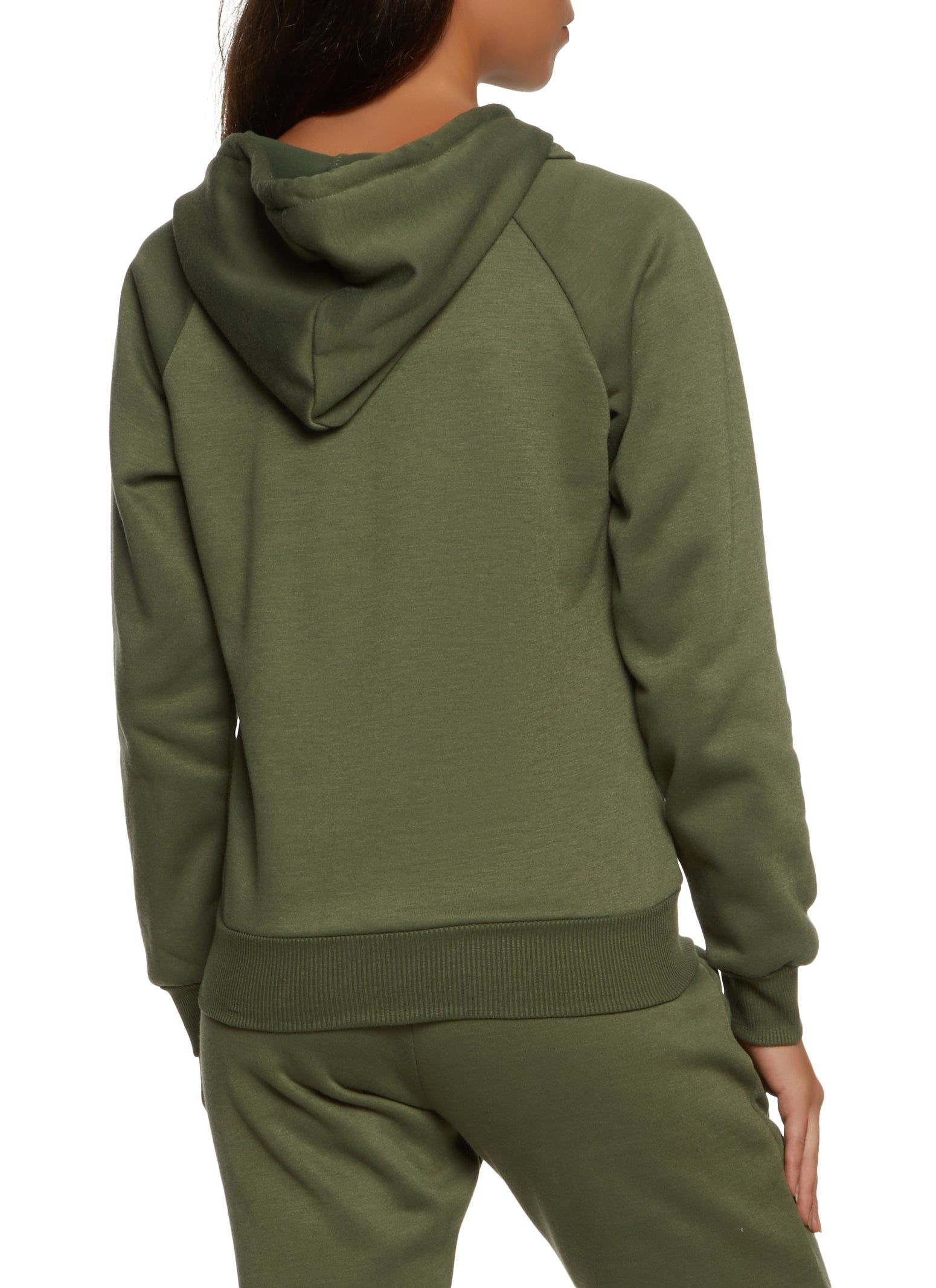 Basic Fleece Zip Front Hoodie sold by Rainbow product image thumbnail 3