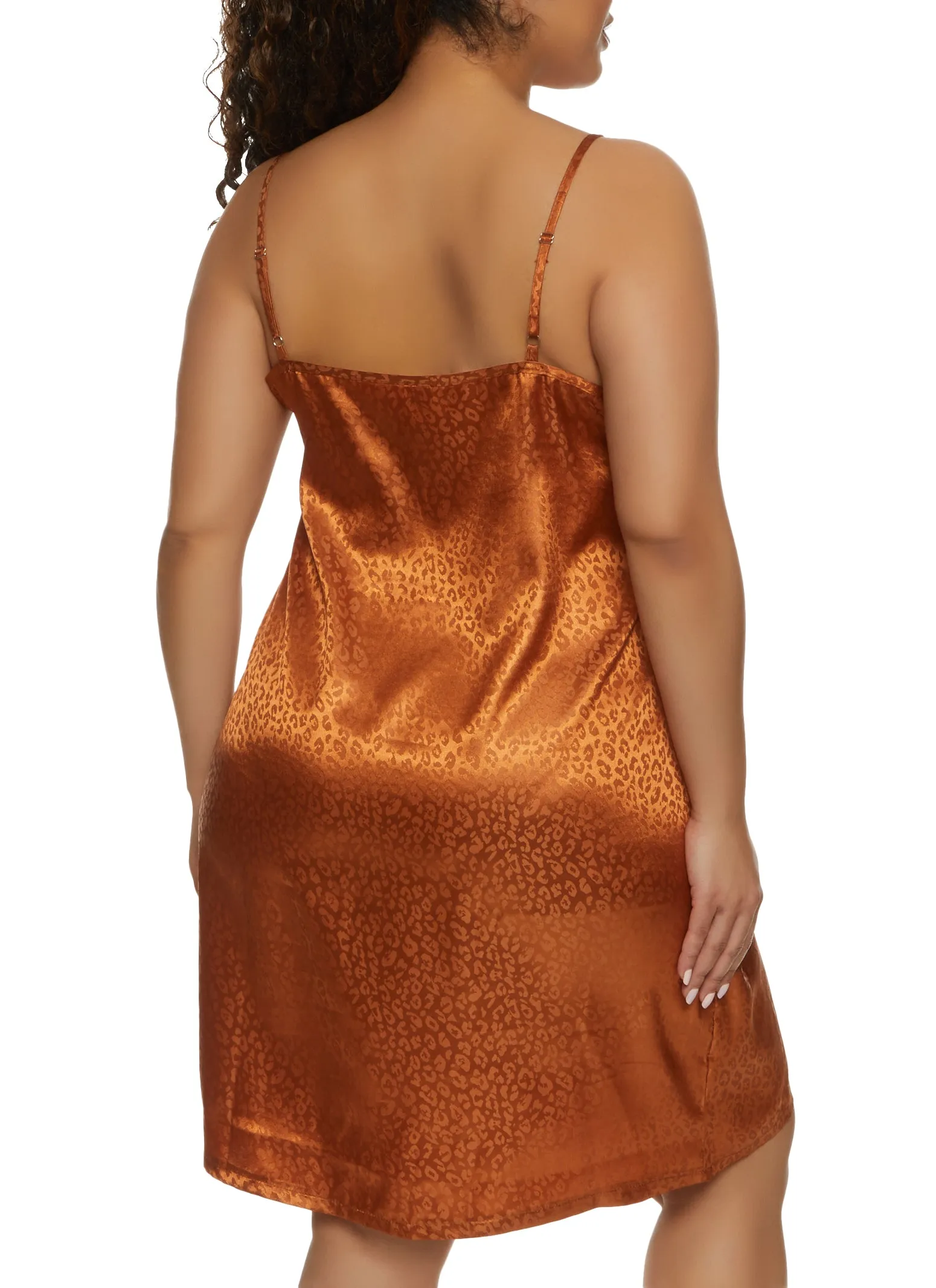 Plus Size Satin Animal Print Nightgown with Robe sold by Rainbow product image thumbnail 5
