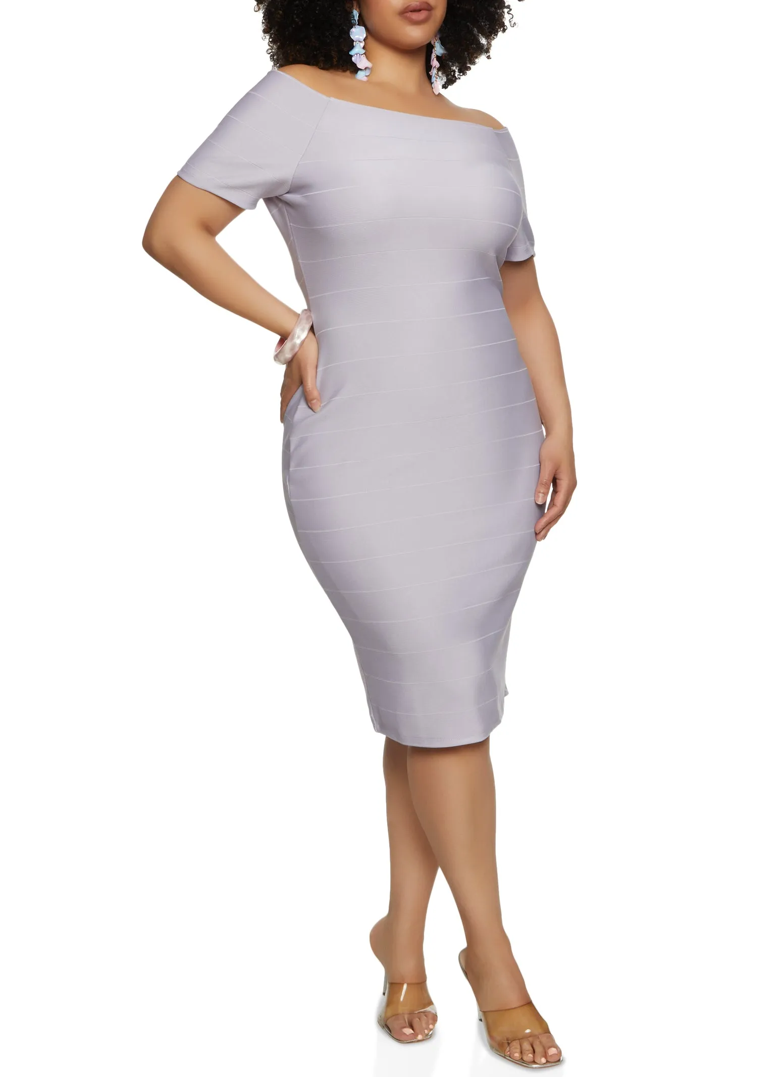 Plus Size Haute Monde Off the Shoulder Bandage Dress sold by Rainbow product image thumbnail 2