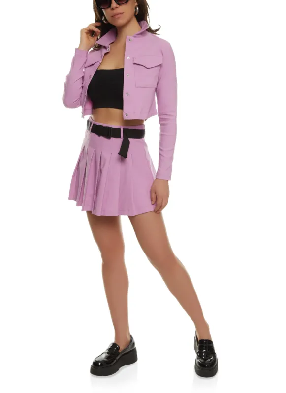 Stretch Snap Button Front Flap Pocket Jacket sold by Rainbow