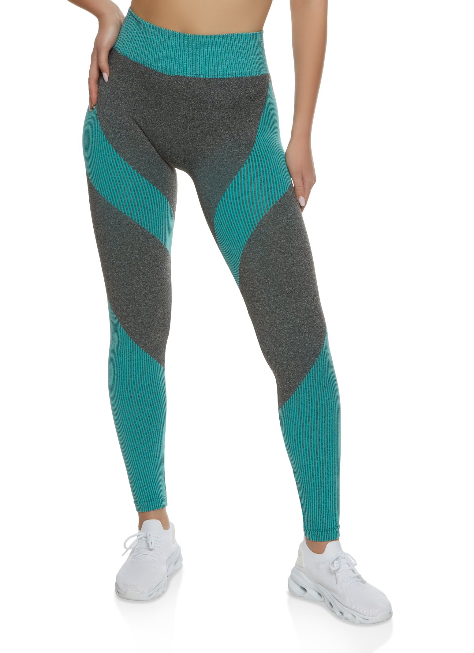 Seamless Color Block High Waist Leggings sold by Rainbow