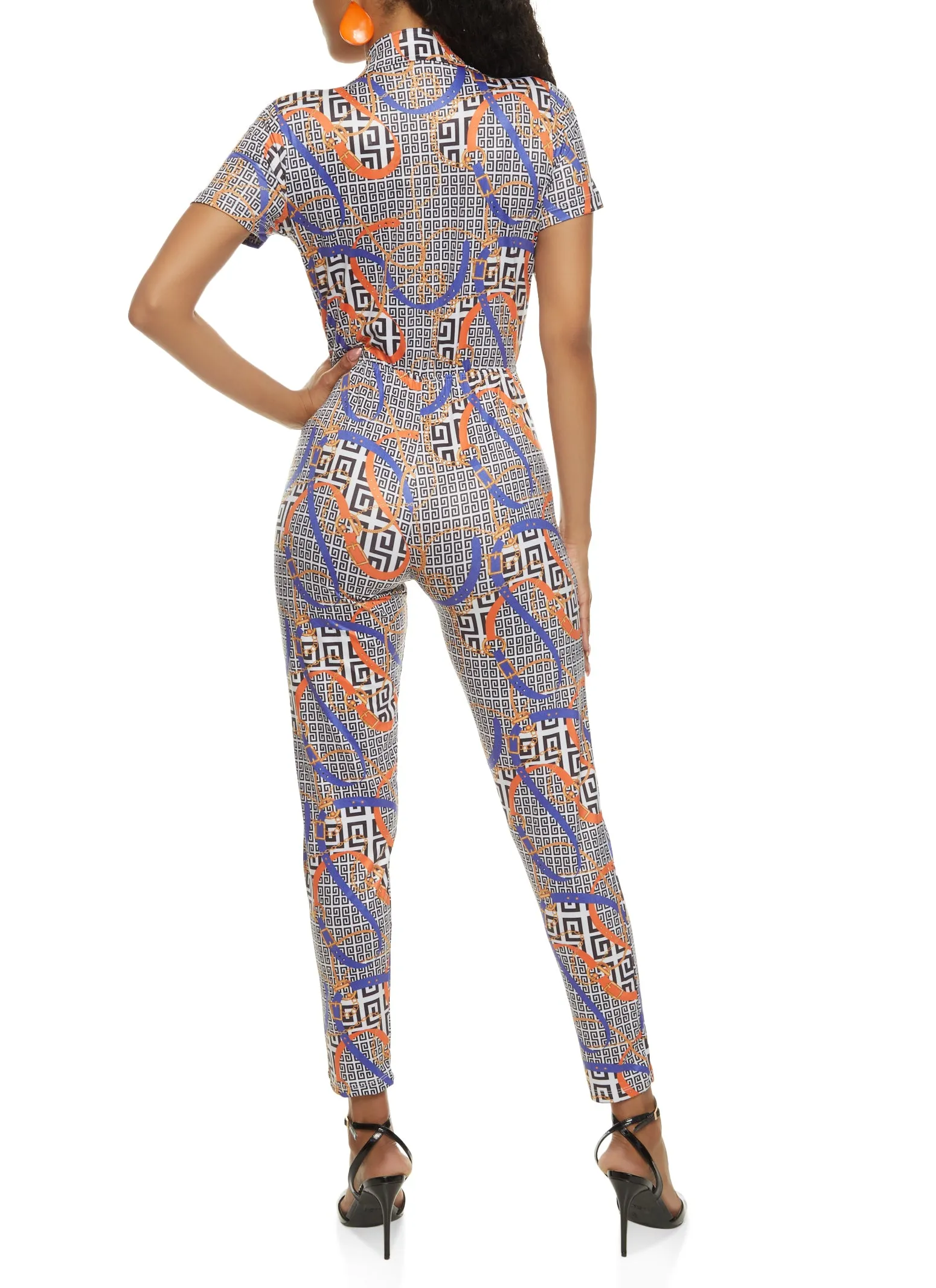 Printed Short Sleeve Jumpsuit sold by Rainbow product image thumbnail 2