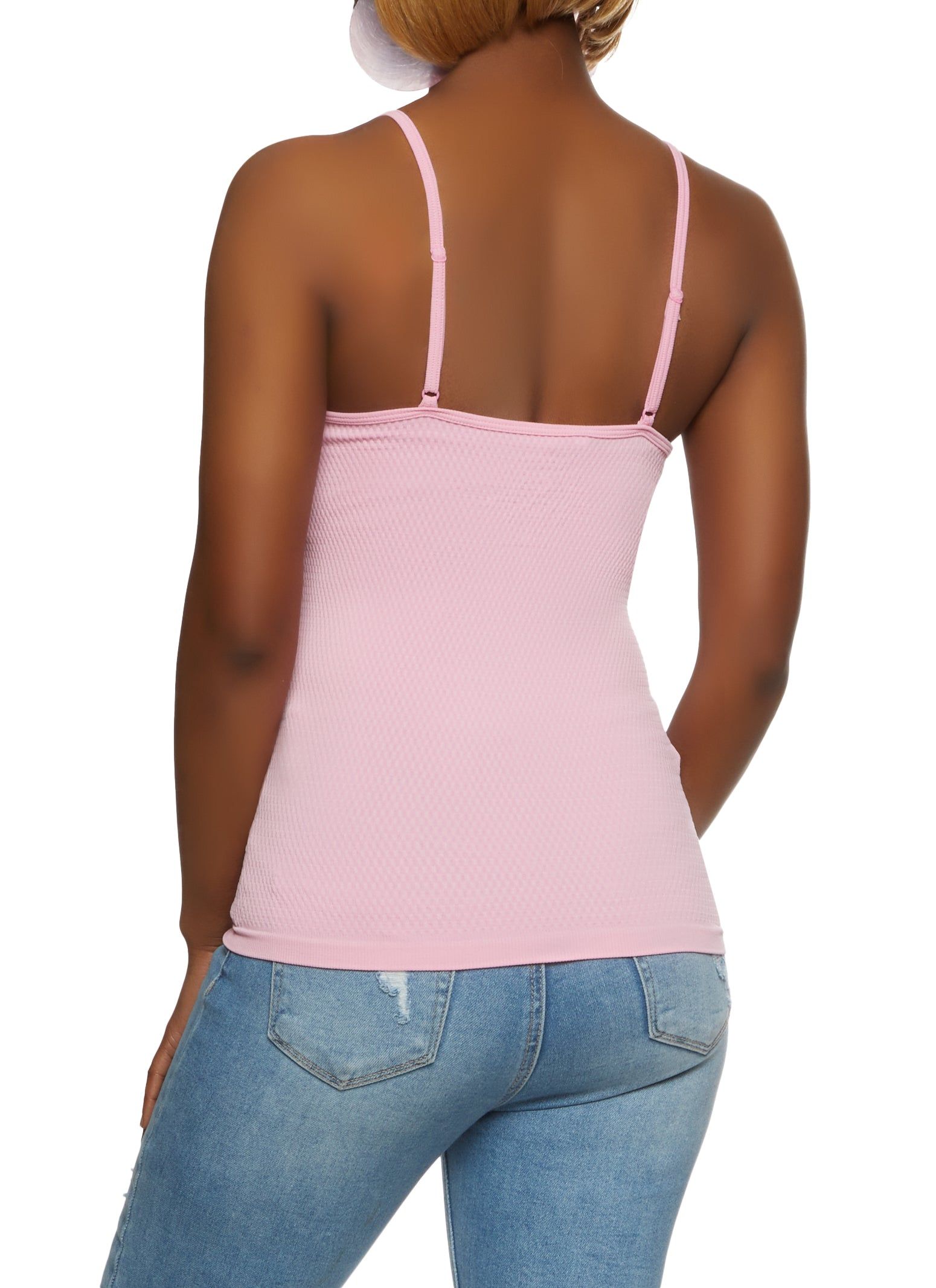 Solid Seamless Textured Cami sold by Rainbow product image thumbnail 2