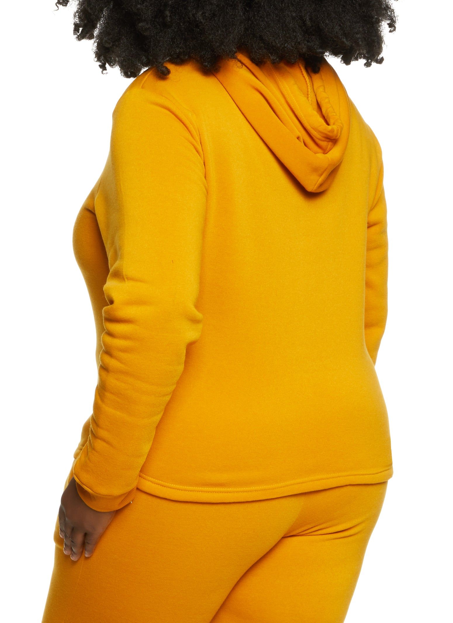 Plus Size Solid Pullover Hoodie sold by Rainbow product image thumbnail 3