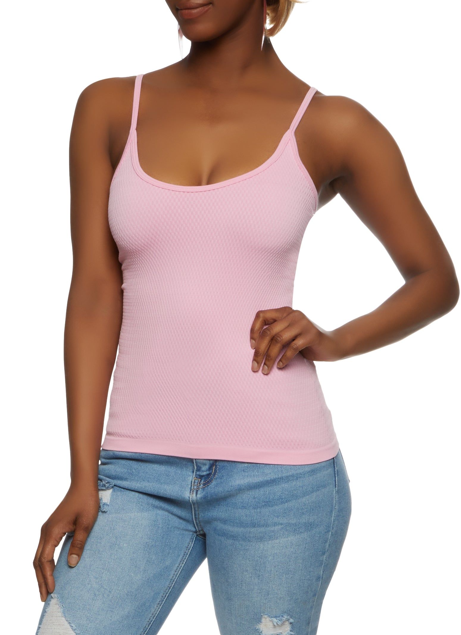 Solid Seamless Textured Cami sold by Rainbow