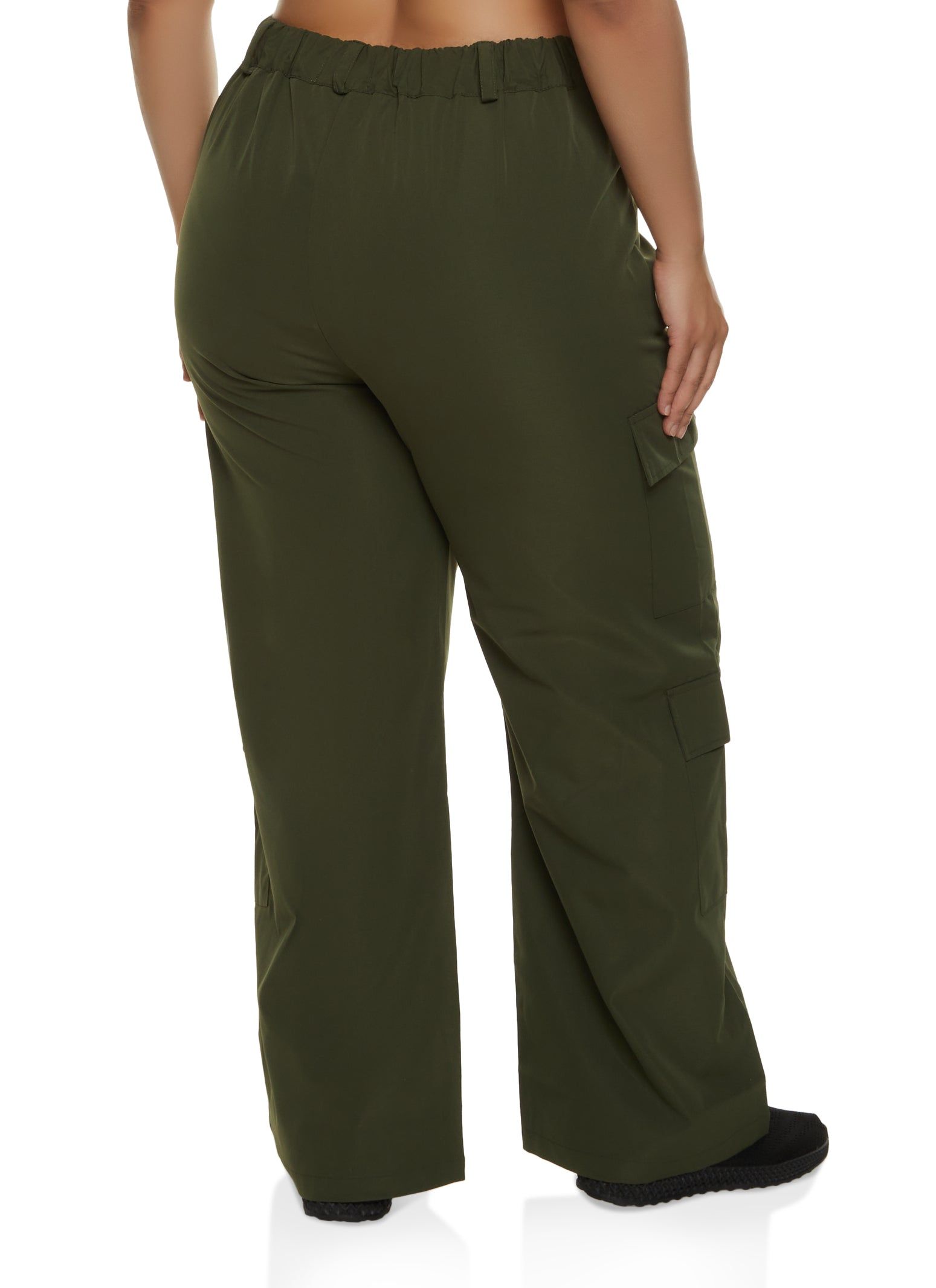 Plus Size Poplin Wide Leg Cargo Pants sold by Rainbow product image thumbnail 3
