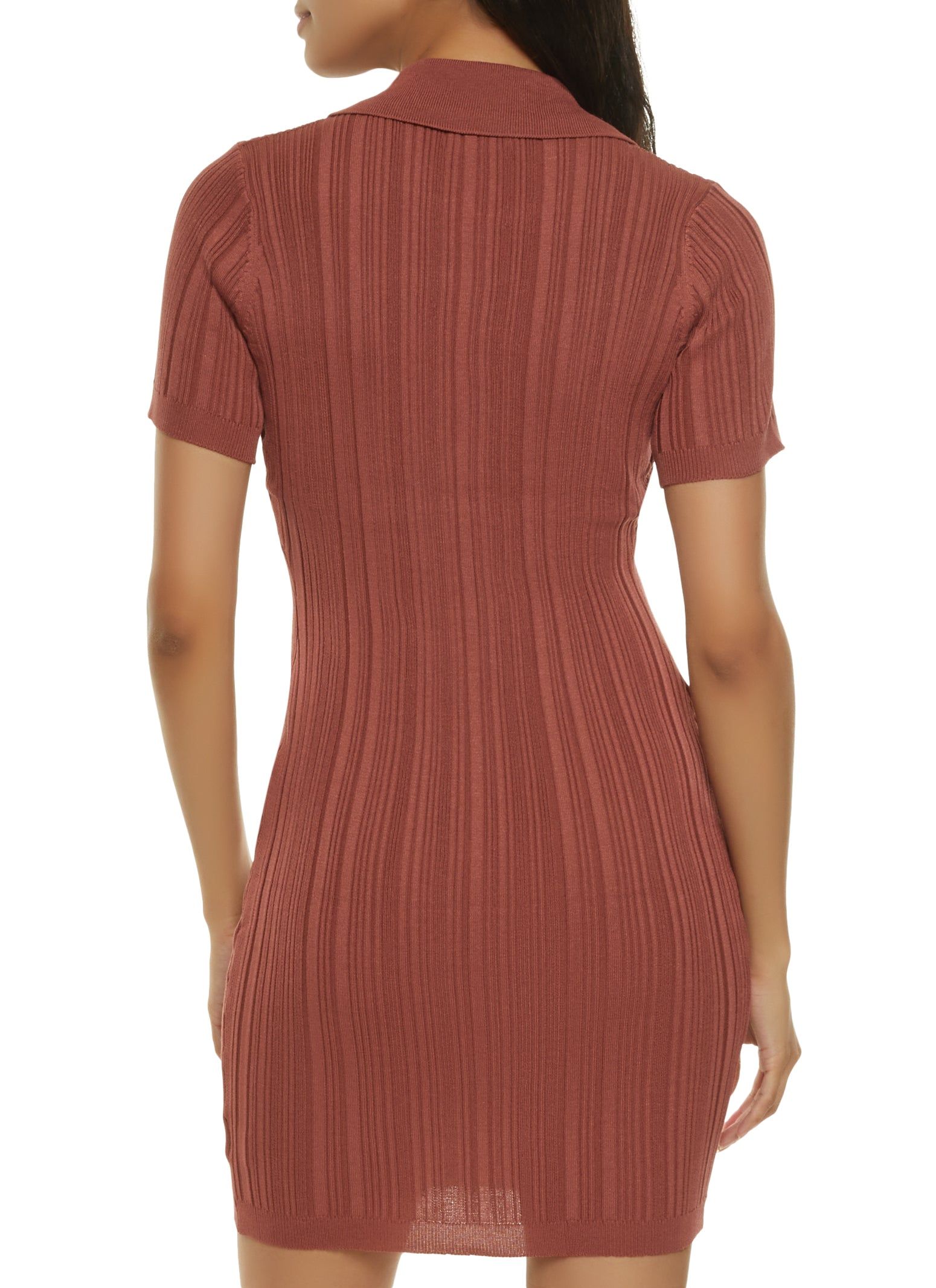 Ribbed Button Front Shirt Dress sold by Rainbow product image thumbnail 3