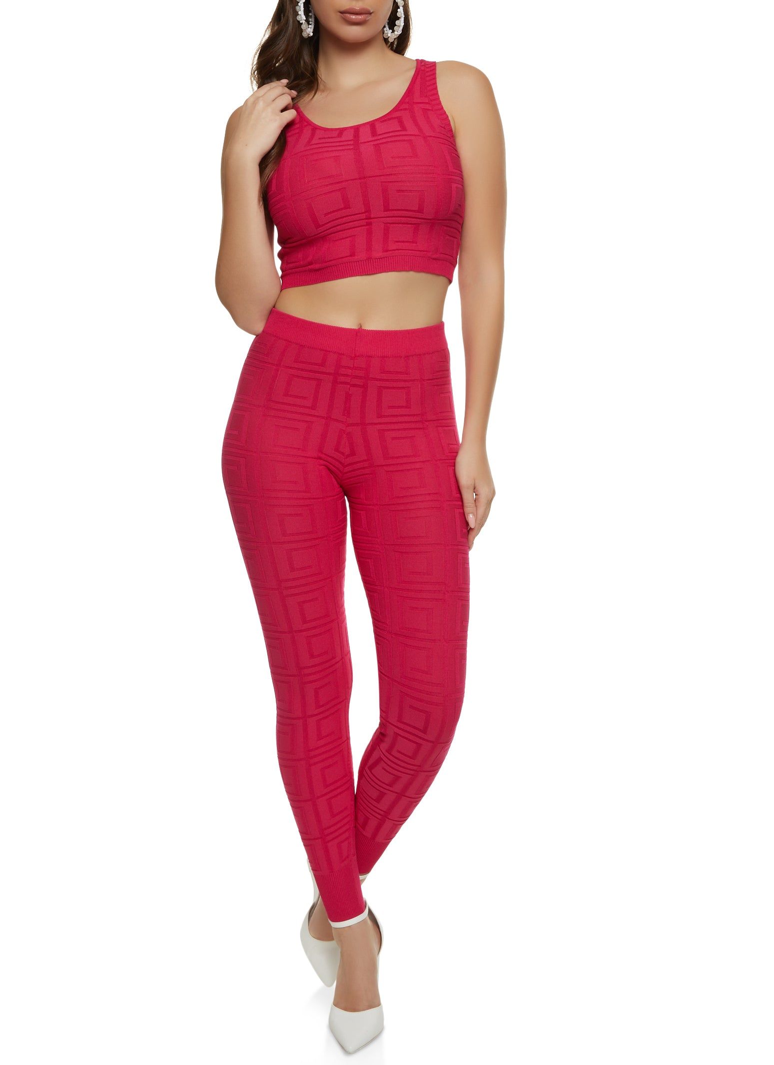 Greek Key Knit Crop Top sold by Rainbow product image thumbnail 2