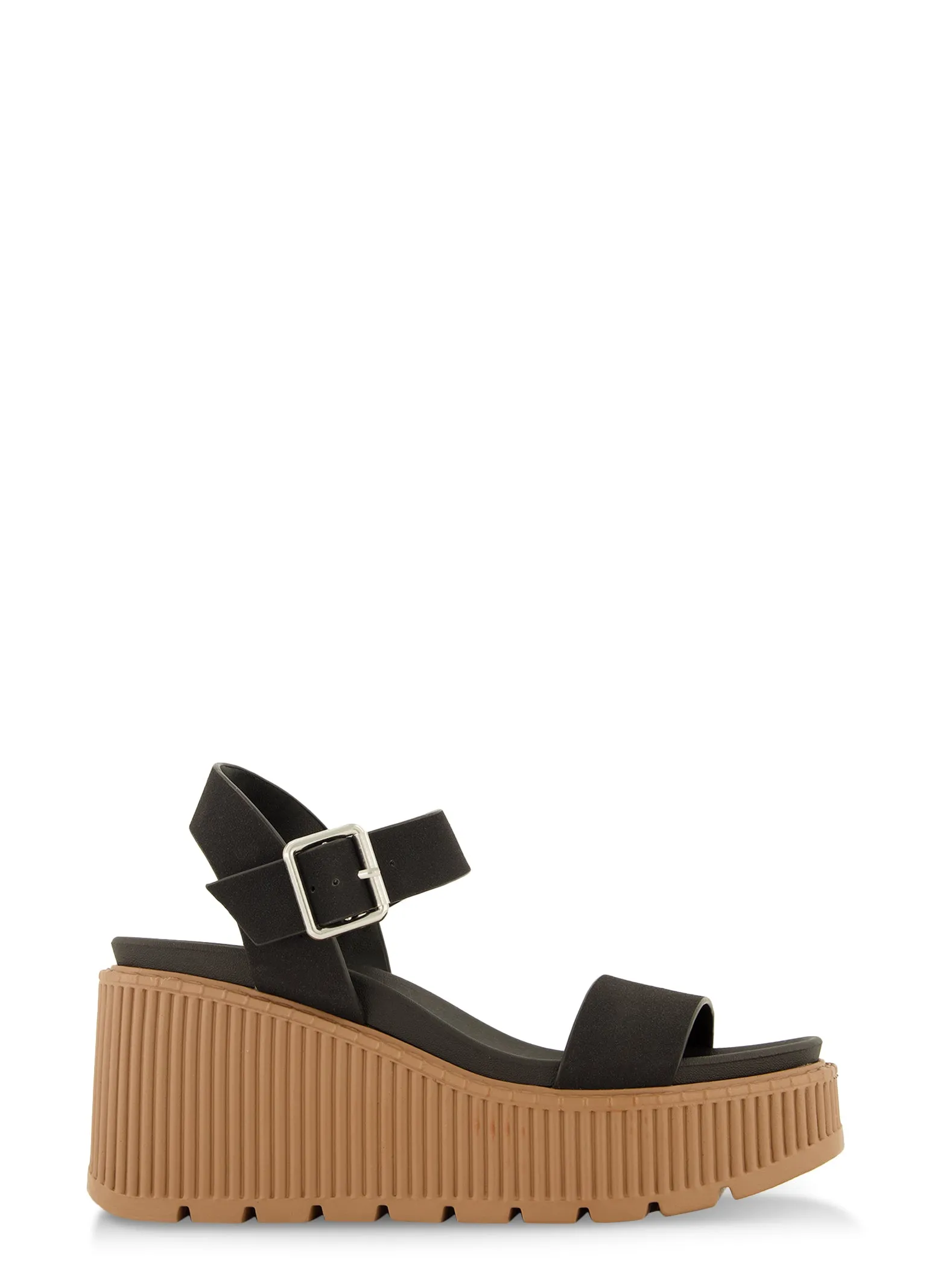 Buckle Strap Platform Wedge Sandals sold by Rainbow product image thumbnail 2