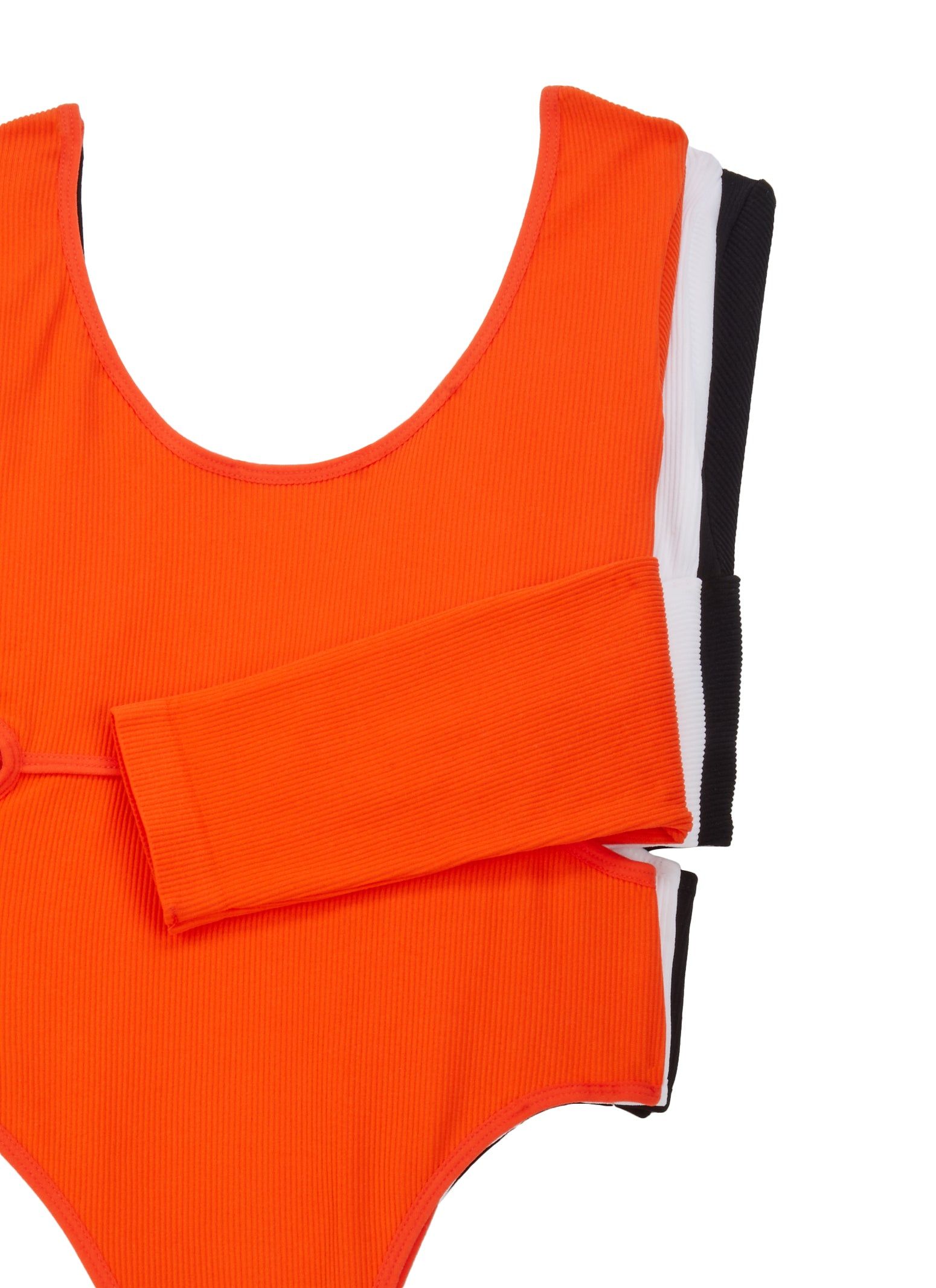 Ribbed Scoop Neck Cut Out Bodysuit sold by Rainbow product image thumbnail 5