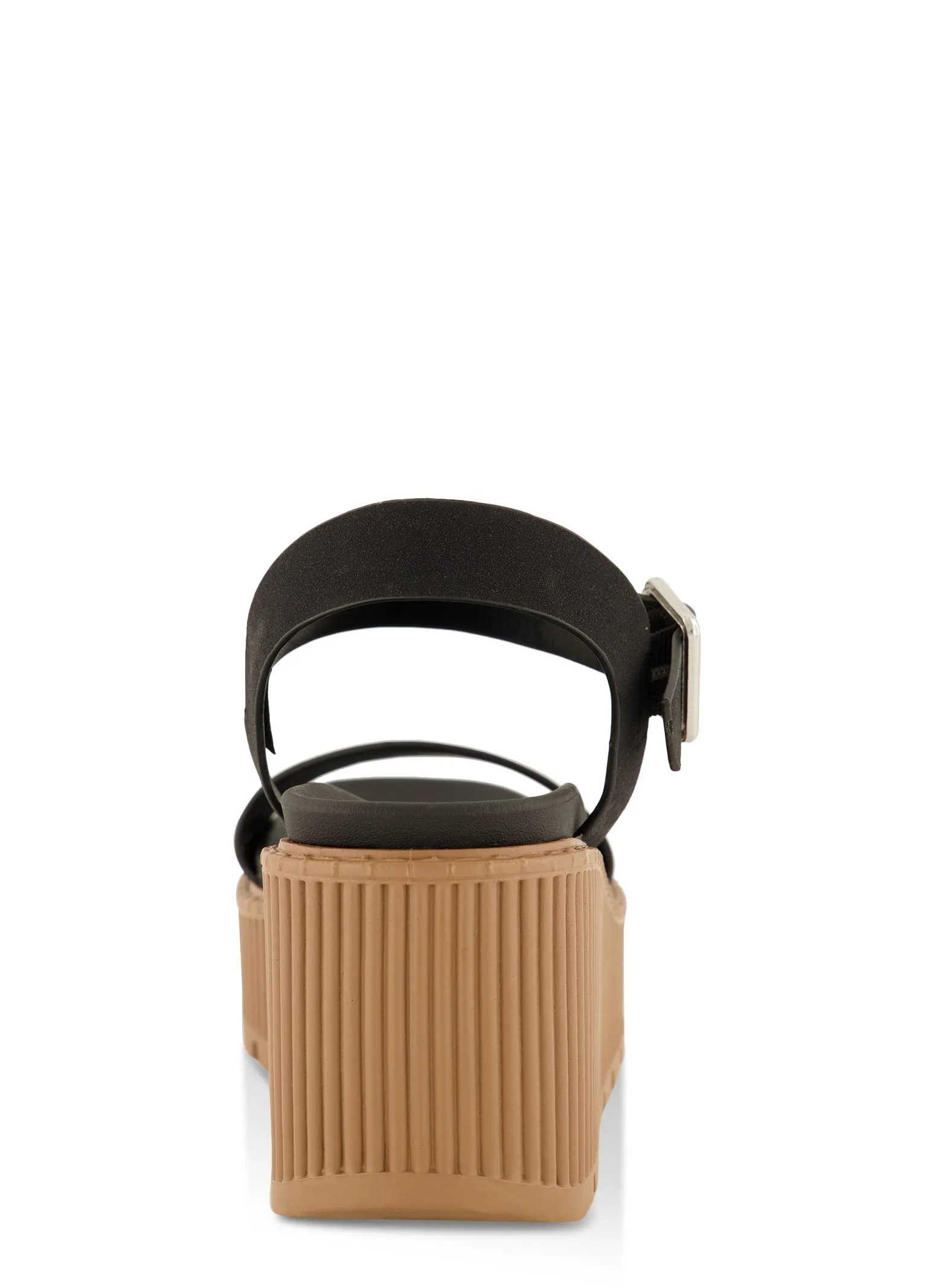 Buckle Strap Platform Wedge Sandals sold by Rainbow product image thumbnail 3