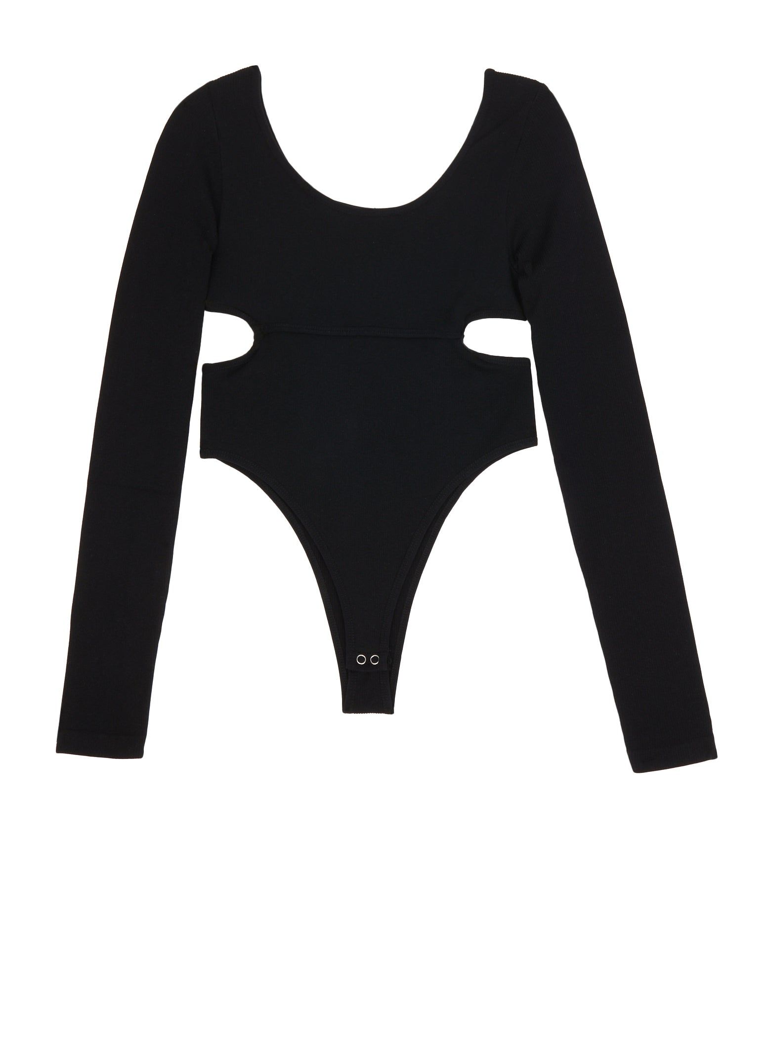Ribbed Scoop Neck Cut Out Bodysuit sold by Rainbow product image thumbnail 3