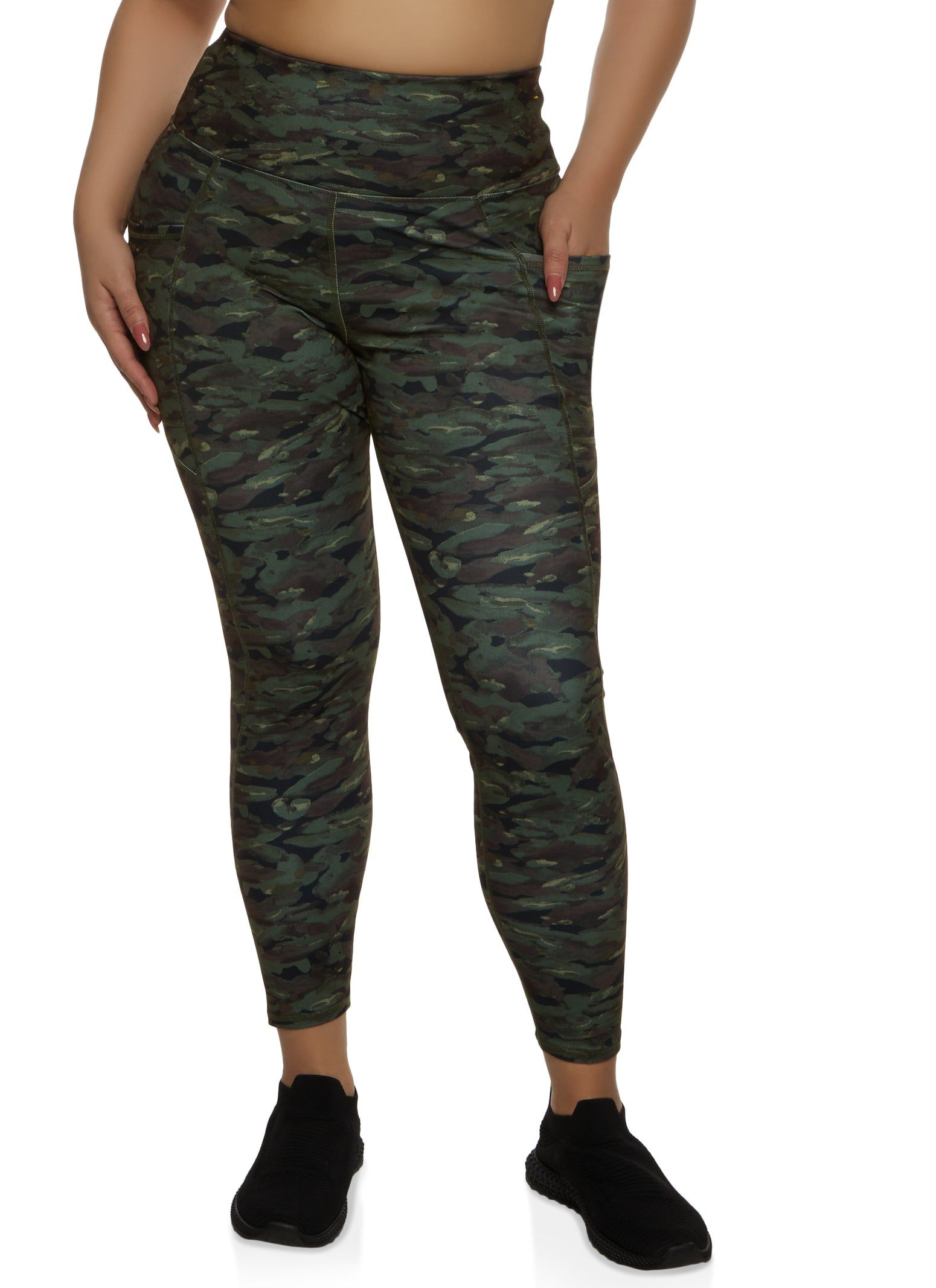 Plus Size Camo High Waisted Leggings sold by Rainbow