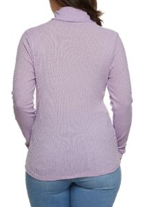 Plus Size Ribbed Turtleneck Top sold by Rainbow