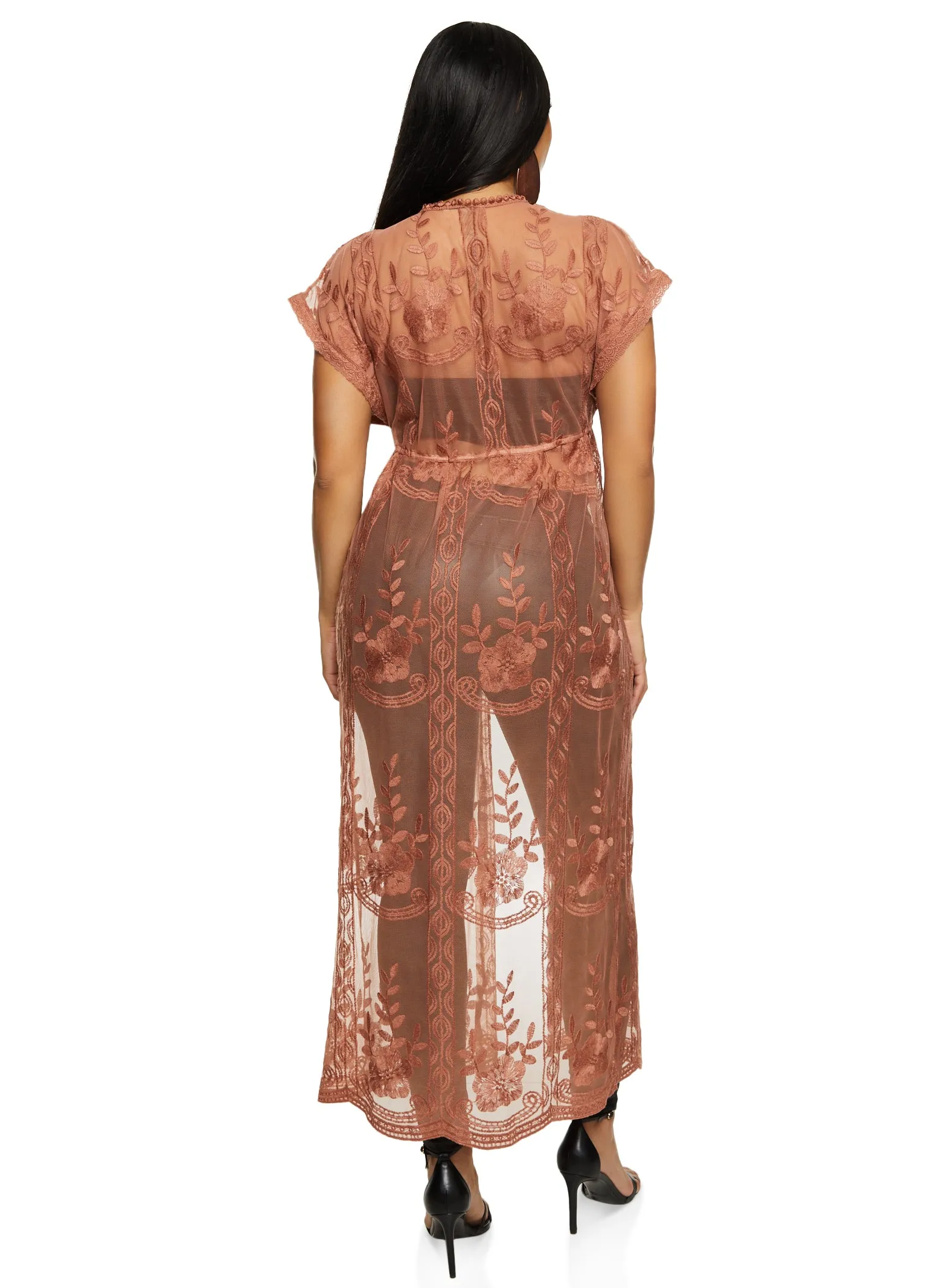 Haute Monde Floral Lace Tie Front Kimono sold by Rainbow product image thumbnail 3