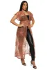 Haute Monde Floral Lace Tie Front Kimono sold by Rainbow